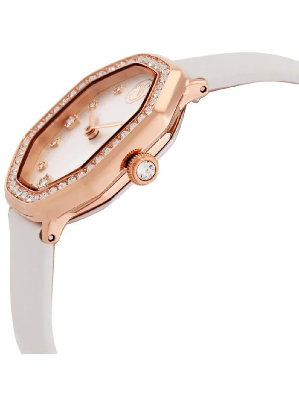 NWT Swarovski Dextera Quartz Crystal Silver Dial Ladies Watch
